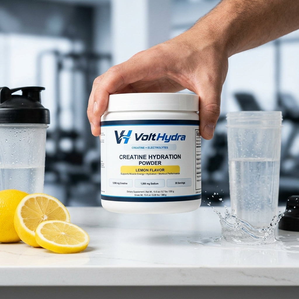 VoltHydra Creatine Hydration Powder — Lemon